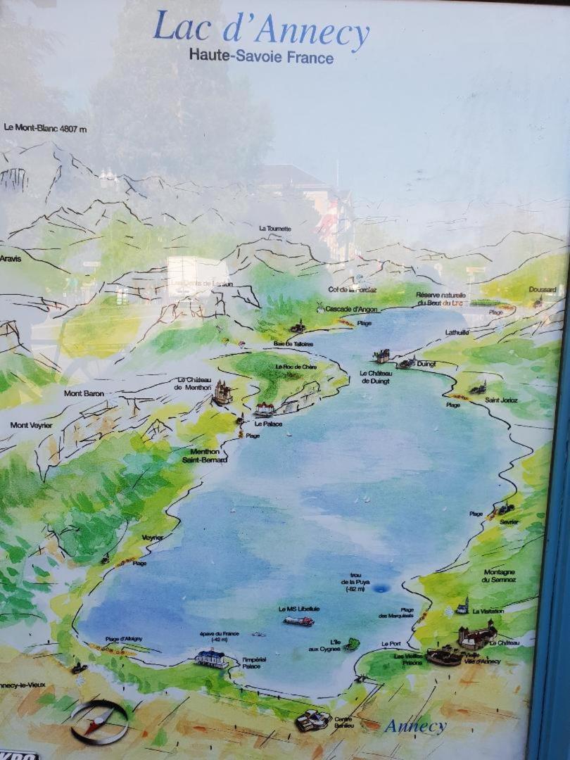 La Baie Des Voiles 3 Chambres 4 A 6 Personnes Au Bord Du Lac Plage Privee 뒤엥 외부 사진